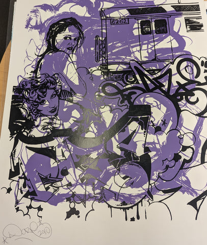 Print: Chris "Daze" Ellis: Purple Train