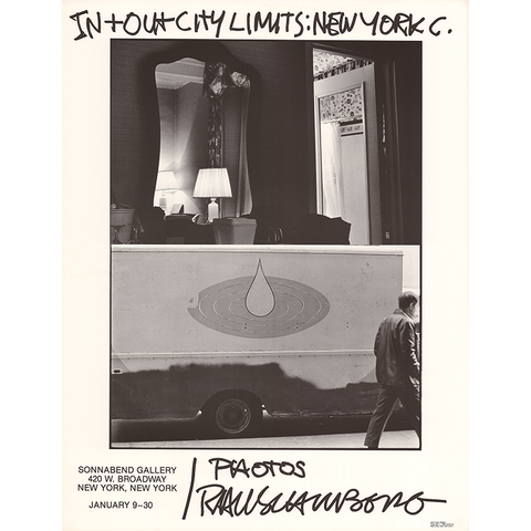 Vintage Original Robert Rauschenberg Exhibition Poster: In + Out City Limits: NYC
