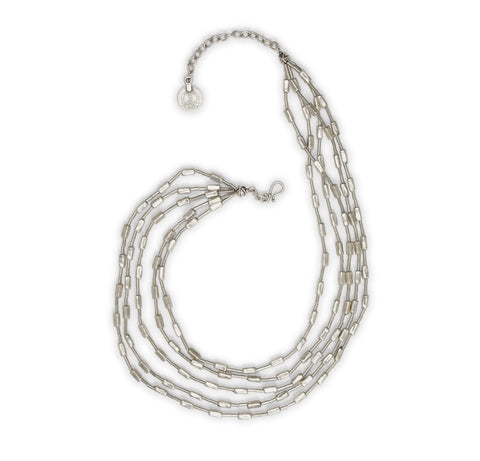 Pewter Multi-chain Necklace