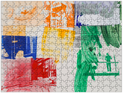 Rompecabezas Robert Rauschenberg Wet Flirt (Urban Bourbon), 1994