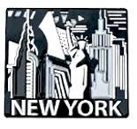 Pin: Esmalte Art Decó NYC