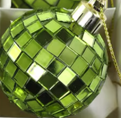 Ornament: Tiny Disco Ball, Chartreuse