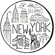 Imán: Iconos de Nueva York, Esmalte