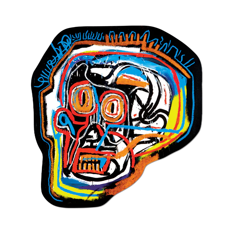 Pegatina de Basquiat con cabeza grande
