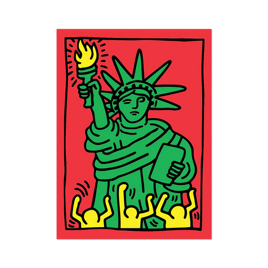 Keith Haring Statue of Liberty Sticker