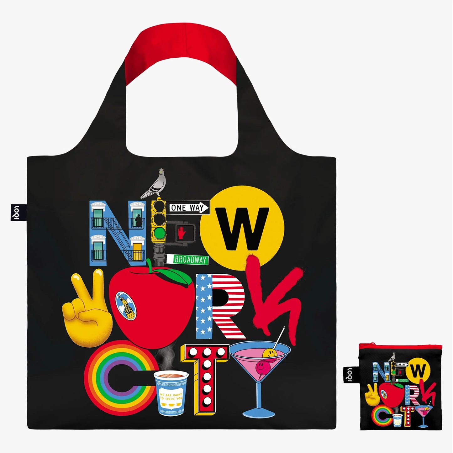Bolso de mano tipo ilustrado de la ciudad de Nueva York