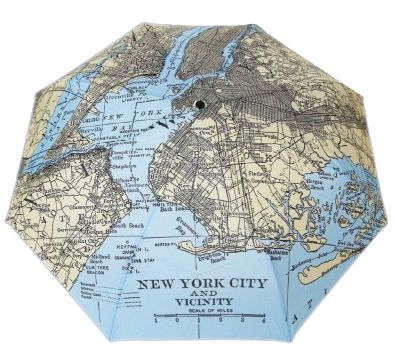 New York Vintage Map Umbrella