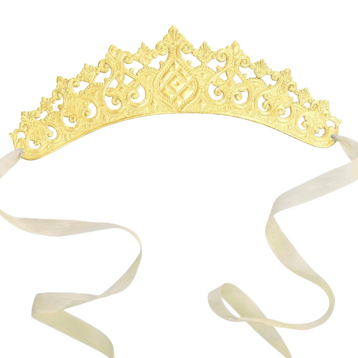 German Paper Tiara with Yellow Ribbon