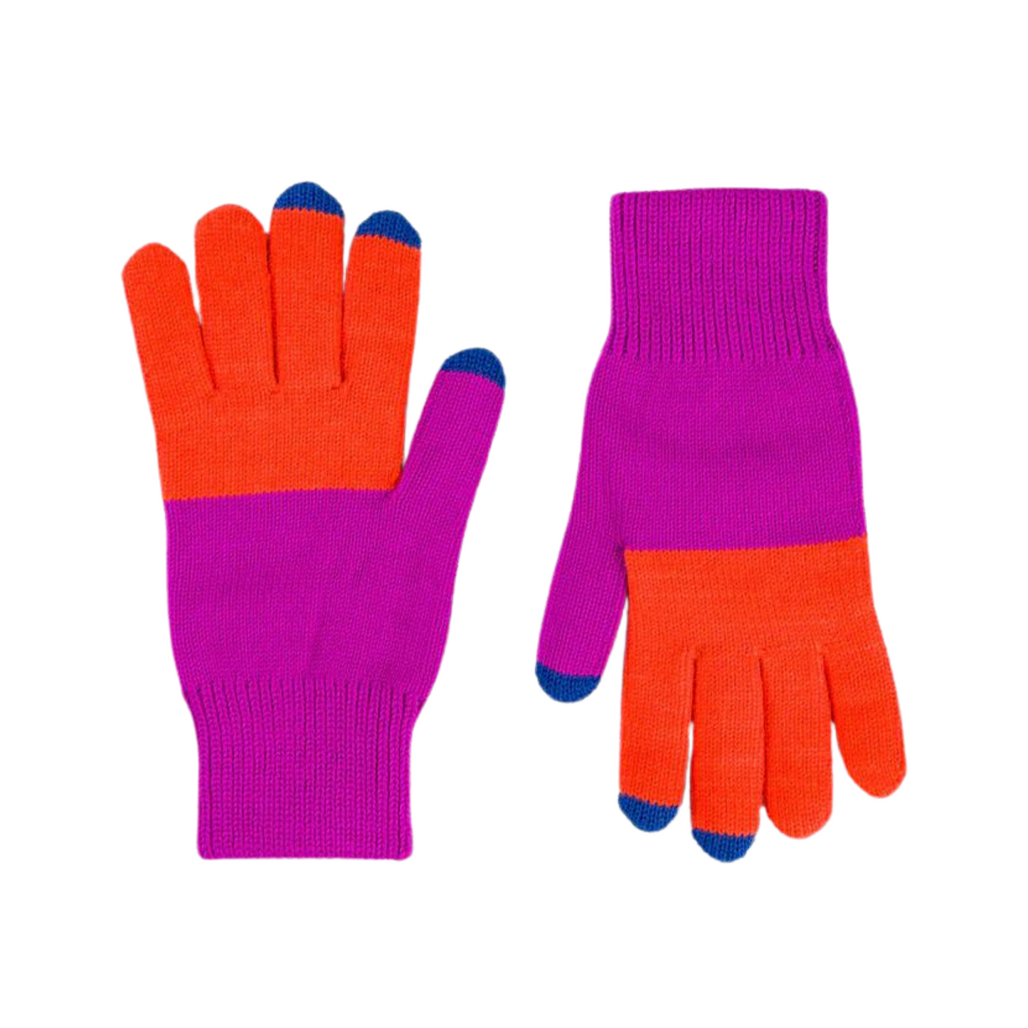 Guantes con pantalla táctil Colorblock en la paleta de colores clásica de Nueva York