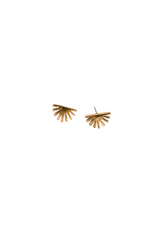 Earrings: Fan Studs