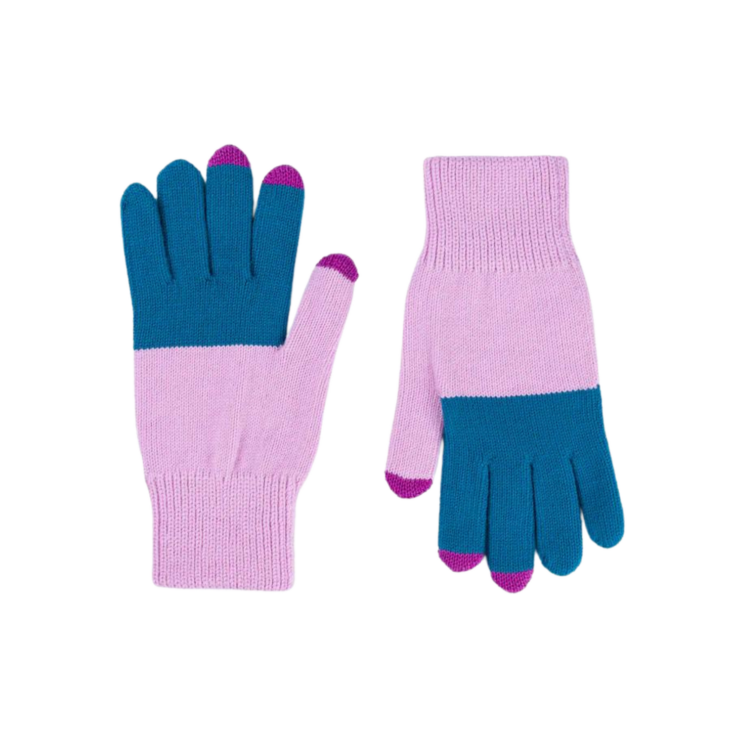 Guantes con pantalla táctil Colorblock en la paleta de colores clásica de Nueva York
