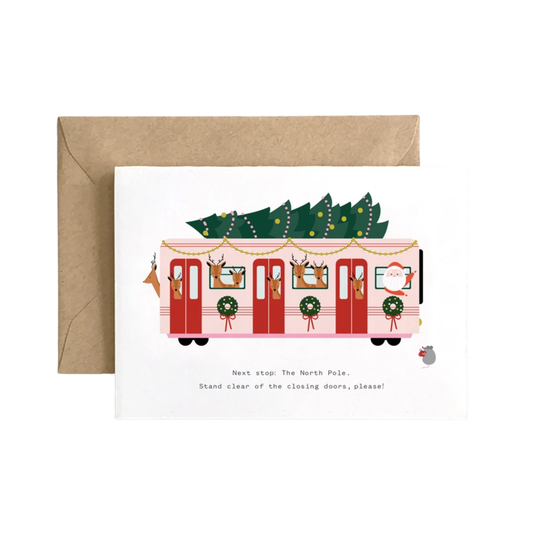 Holiday Boxed Cards: Next Stop: The North Pole - Nyc Subway