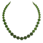 Necklace: Graduated Green Jade