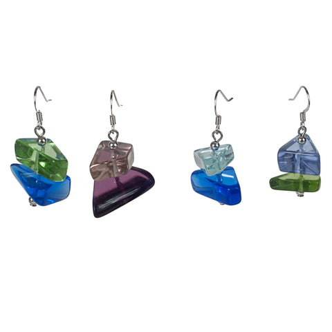 Earrings: Stained Glass Gem