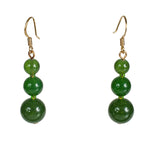 Earrings: Graduated Jade