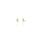 Earrings: Lightning Bolt Crystal Studs