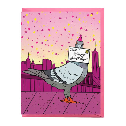 Card: New York Pigeon Birthday