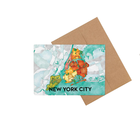 Card: New York City Boroughs Map