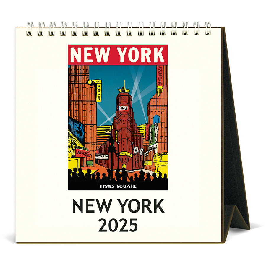 Calendario de escritorio de Nueva York 2025