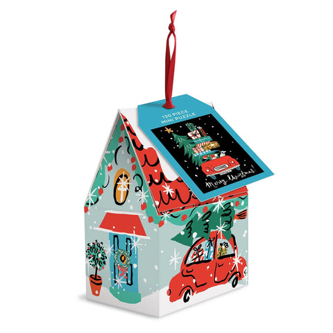 Ornament: Christmas Car Puzzle House