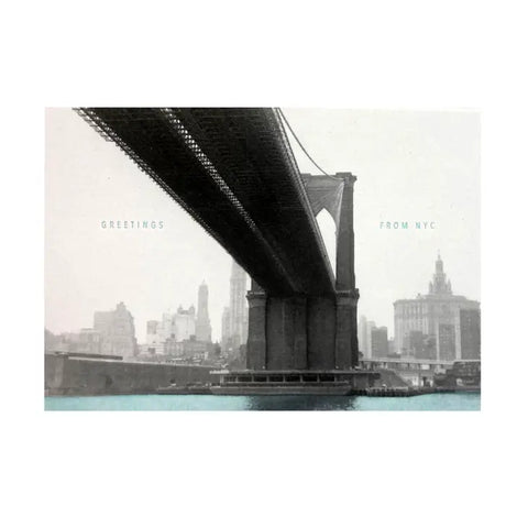 Postcard: Brooklyn Bridge Letterpress