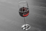 NYC Etched Wine Glass