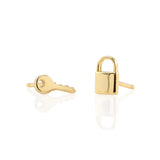 Earrings: Lock & Key Studs