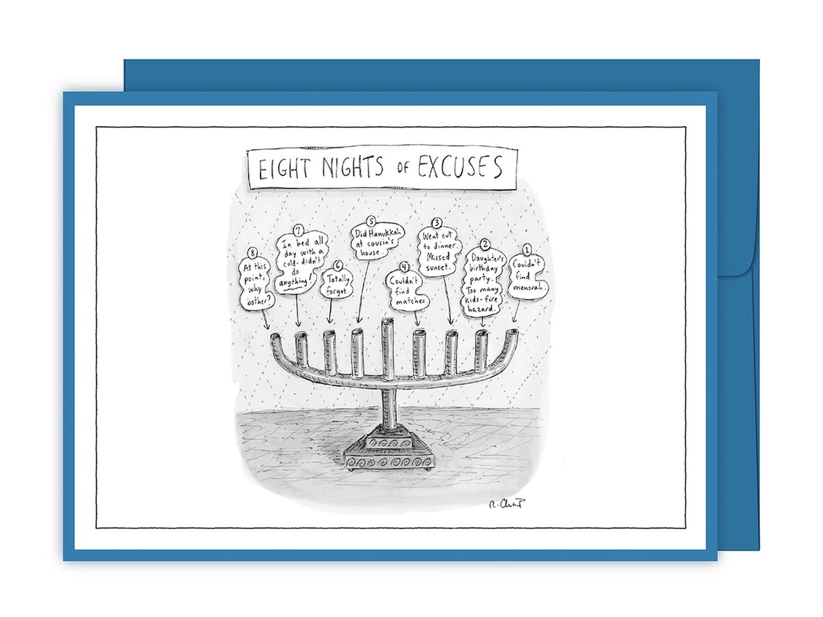 "Eight Nights of Excuses" New Yorker Cover Box Notecard Set
