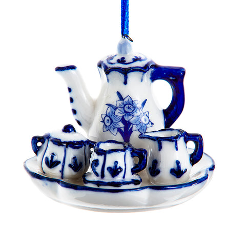 Ornament: Afternoon Tea Ornament, Delft Blue