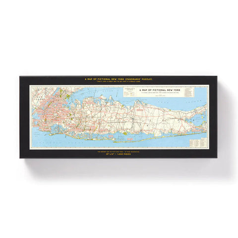 Map of Fictional New York 1,000 Piece Panoramic Puzzle