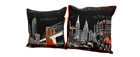 New York Night  Pillow