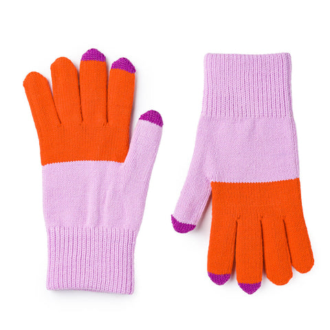 Colorblock Touchscreen Gloves in Classic NYC Color Palette