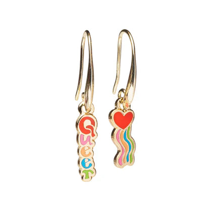 Earrings: Enamel Drop