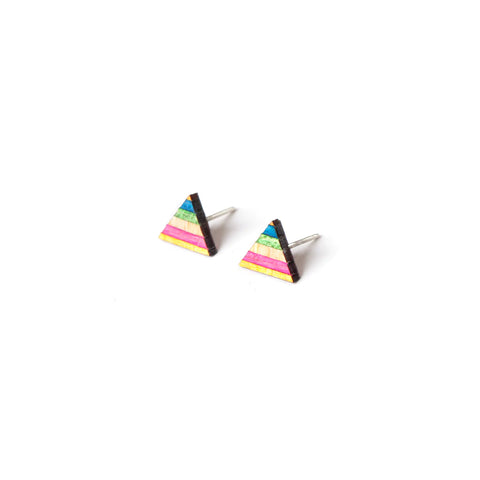Pyramid Stud Earrings, Assorted Colors