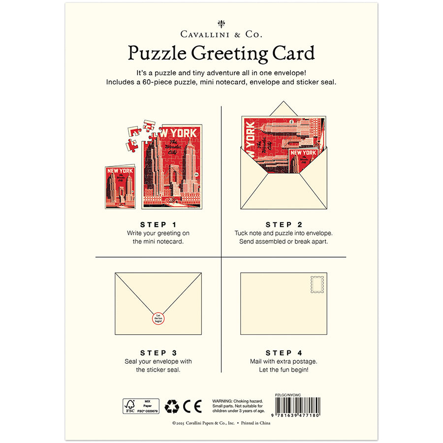 Card Cuzzies Puzzle Card: Wonder City – Museum of the City of New York