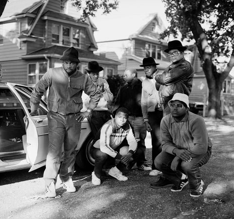 Print Run DMC & Posse, Hollis Queens, 1984 by Janette Beckman