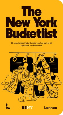 Book cover of 'The New York Bucketlist' with yellow background and black text.