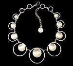 Pewter Circle Collar Necklace