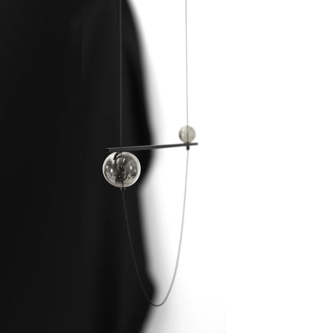 Abacus Versatile Necklace (Glass Grey)
