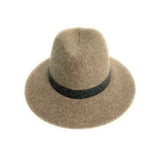 Stripe Boiled Wool Brim Hat