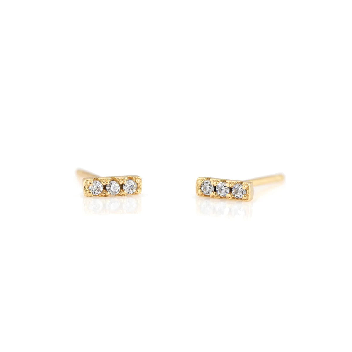 Pendientes: Aretes Barra con Pavé