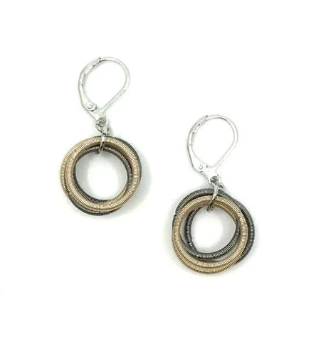 Champagne & Slate Piano Wire Loop Earring