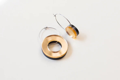 Circle with Void Earrings