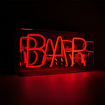 RED'BAR' ACRYLIC BOX NEON LIGHT