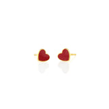 Petite Heart Enamel Stud Earring