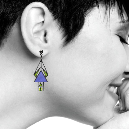 耳环：马霍尼窗蓝色