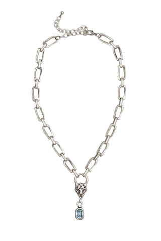 Pewter Chain Drop Necklace