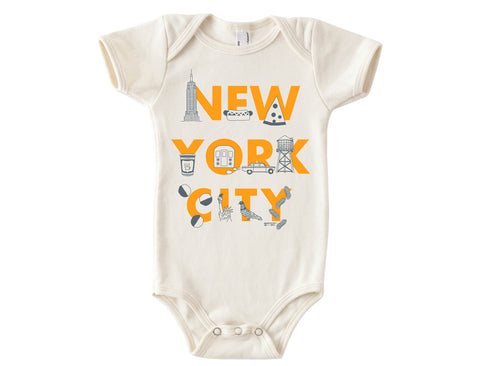NYC Yellow Baby Onesie