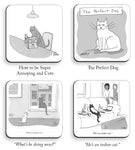 Coaster Set: NEW New Yorker Cats