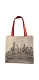 Embroidered NYC Tote Cream